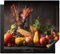KitchenYeah© Protection Plaque Cuisson Deco Cuisine Cache Induction 58x51 cm Protège Pour Cuisiniere Protection Légumes - Fruits - Rustique - Table