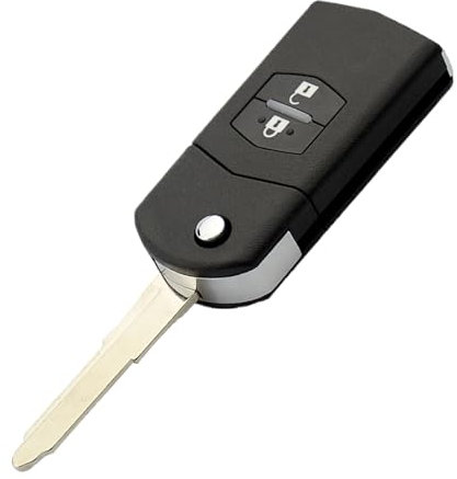 Oulesh Car Key Fob Cases for Mazda 3/5/6 M6 RX8 MX5, Flip Folding Remote Car Key Shell Big Battery Hold,2 Buttons