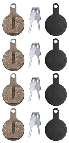 4 Paar Fahrrad Scheibenbremsbeläge Harz Halbmetallisch mit Federn Sicherungsclips Kompatibel mit Tektro Novela Lyra