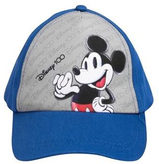 United Labels Disney Mickey Mouse Cap für Kinder, Blau Grau, Basecap verstellbar, Kappe für Jungen