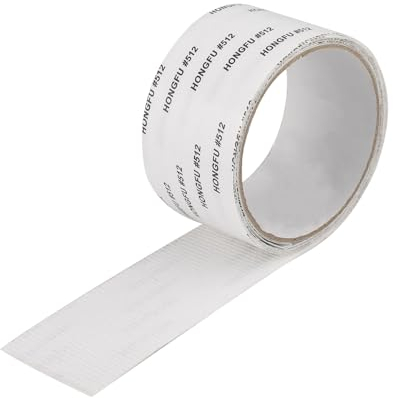 Nastro Adesivo di Riparazione per Zanzariere (5cm x 2 m), Tagliabile, Impermeabile, Forte Aderenza | Ripara Zanzariera | Nastro Ripara Zanzariere Invisibile (Bianco)