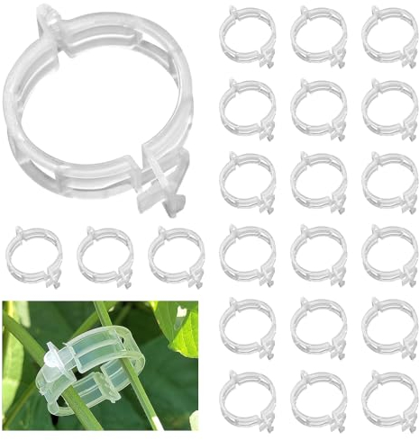 Tulov 300 Stück Plastic Plant Clip, Pflanzenclips Set, Kunststoff Tomatenklammern, Secured Pflanzenklammern für die Befestigung von Kletterpflanzen wie Tomaten, Rosen, Gurken und Weinreben