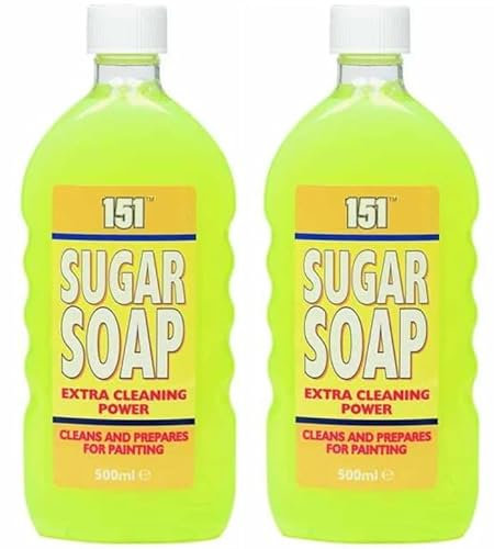 SUGAR SOAP 2 PACK - Concentrated Sugar Soap Wall Degreaser - Household Cleaner Cleans And Prepares For Painting DIY - Strong Formula Removes Grease Dirt Nicotine Stain Remover - Wall Cleaner 2 x 500ml