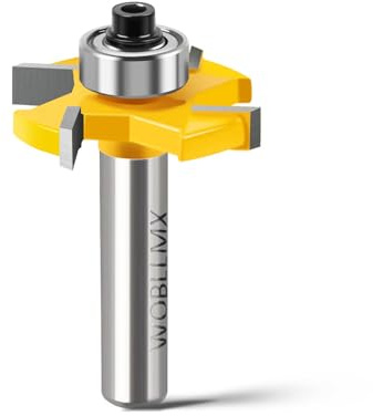 WOBLLMX 8mm Schaft Scheibennutfräser,L6mm 4-Zähne Hartmetall Klinge Fräser langlebig und scharf für Holzbearbeitungswerkzeug Bit