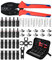 43 PCS Solar Stecker Crimpzange Set für 2.5/4/6mm² PV Kabel, und pv stecker, Solarstecker Stecker Crimpzange Sätze für Solarstecker Kabel mit 10 Paar Männlich Weiblich Stecker,1 Schraubenschlüssel