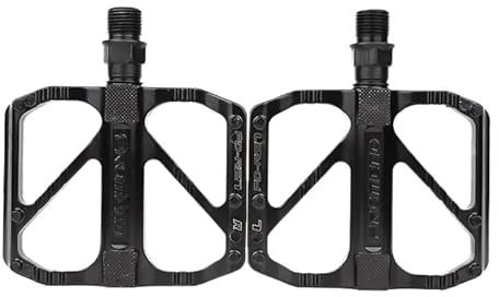 KCHYCV Rennrad-Hybridpedale rutschfeste Mountainbike-Pedale Fahrradpedale Fahrradpedale Flache Fahrradpedale for Mountainbike Rennrad Wanderrad rutschfest Wasserdicht(Black-Center of axis)