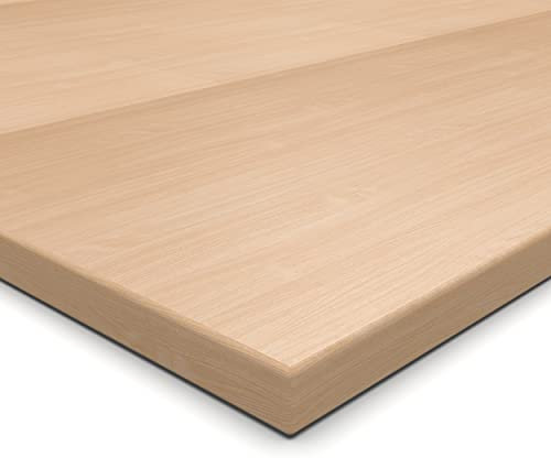 28mm Spanplatte Zuschnitt Buche melaminharzbeschichtet Länge bis 200cm Dekorplatten Zuschnitte mit Umleimer Auswahl: 80 x 60 cm (ABS Kante komplett)