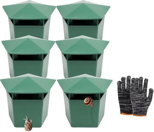 6 Piezas Trampa para Caracoles, trampas para Caracoles para el jardín, Trampa Reutilizable para Caracoles, trampas para Caracoles respetuosos, Trampa para babosas, Capturar Babosas Snails Catcher