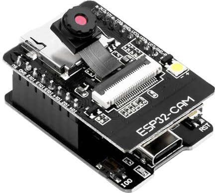 diymore ESP32-CAM USB-C ESP32 CAM Entwicklungsplatine,CH340 WLAN/Bluetooth Modul,8MB ESP32-CAM-MB ESP32 DC 5V Dual-Core-Entwicklungsplatine mit Kamera Modul