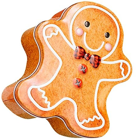 CATIEBYE Weihnachtliche Blechdose Für Kekse Und Süßigkeiten Verspielte Gestaltung Mit Schneemann Und Lebkuchenmann Für Und Feiern Praktische Aufbewahrung Für Plätzchen Und Bonbons
