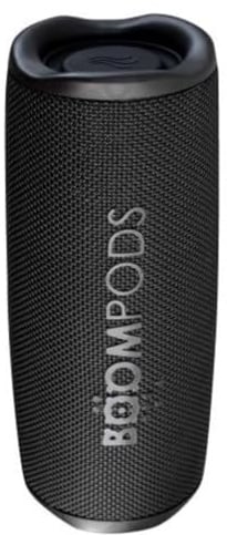 Boompods Beachboom 12 Sustainable Waterproof Bluetooth Speaker - Portable Speaker Made from Ocean-Bound Plastic, 5-Hour Battery & Selfie Button, IPX7 Waterproof Speakers for Shower & Travel, Black