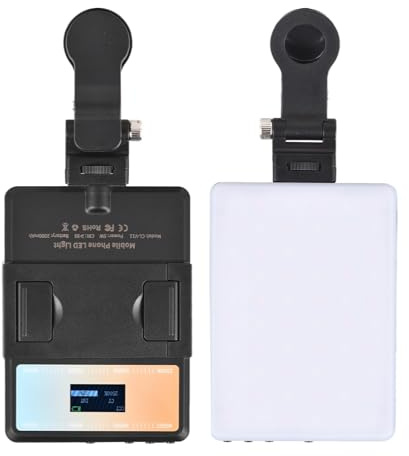 5 W RGB-Videoleuchte, 2500 K–9000 K Farbtemperatur, Dimmbar, mit LCD-Bildschirm, Tragbare Vollfarb-Fotografie-Leuchte, 78 LED-Perlen, 24 FX-Lichteffekte für Live-Streaming, (ohne