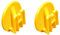 WCS-SHOP Clip adesiva supporto nuovo modello Telepedaggio slim - 2 pezzi (Giallo)
