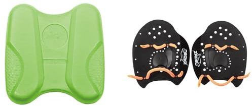 ZAOSU Trainings-Set Performance Pull-Kick & Hand Paddles für Schwimmen & Triathlon, Farbe:grün, Größe:M (Orange)