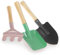 com-four® Juego de Herramientas de jardinería de 3 Piezas para niños: rastrillo pequeño, Pala y Pala Hechos de Metal Resistente y Madera, jardinería, Playa y arenero (Conjunto 1)