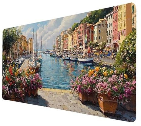 Tapis De Souris xxl Gaming Couleur Tapis Souris 700 x 300 x 3mm, Grand Mousepad Port Antidérapant Étanche Bords Cousus Base en Caoutchouc, Gaming Accessoire pour Pc Gamer Cadeau Homme Deco Bureau 3471