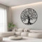 RPixc Grande décoration murale arbre de vie en métal 60 cm à suspendre avec logo arbre de vie convient pour bureau, chambre, salon, décoration murale extérieure