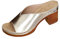 Generisch Sandalo da donna con zeppa, sandali da donna, sandali ortopedici, mocassini, eleganti, scarpe estive, spesse, aperte, casual, comode, gold, 43 EU
