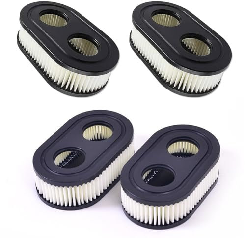 JDCMEI 4 Pezzi Filtro Aria Tagliaerba, Sostituzione del Filtro dell'Aria per Tosaerba, Filtro Dell'aria Compatibili con Motori Briggs & Stratton 798339 593260