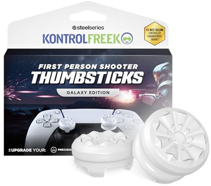 KontrolFreek FPS Freek Galaxy White PS5 Stick Aufsätze | Performance Thumbsticks für PS5 & PS4 | Präzise Stickerhöhung zum Zielen | Weiß