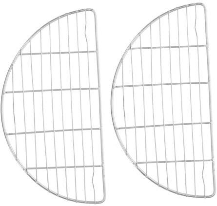 Luxshiny 2 Stück Halbrundes Abkühlgitter aus Vielseitig Einsetzbar für Grillen Dämpfen und Backen Platzsparendes Design Hitzebeständig und Leicht zu Reinigen