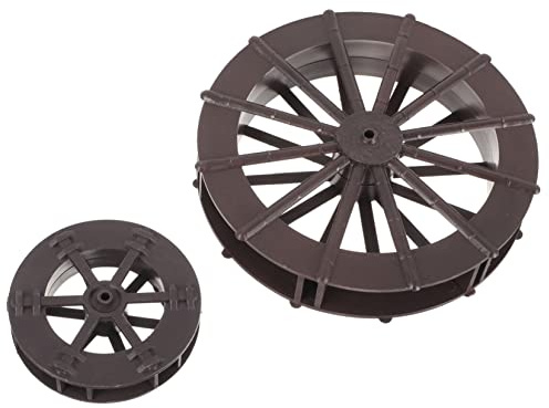 IMIKEYA 2pcs Water Wheel Fountain DIY Micro Prop for Zen Garden Plastic Waterfall Decoration for Desk Flowerpot Terracotta Basin Home and Office Ambient Enhancement