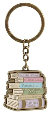 Half Moon Bay Jane Austen Metal Keyring - Jane Austen | Metal Keyring | Keychain | Bag Charm | Gift for Fans | Official Licensed Merchandise | Premium Quality | Great for Birthdays and Christmas