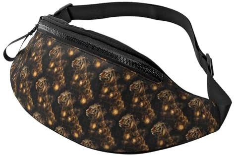Steampunk Gürteltasche mit Tiger-Druck, für Damen und Herren, Sport-Hüfttasche, Gürteltasche für Reisen, Wandern, Laufen