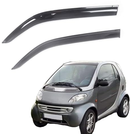 ZaozPeng Car Wind Deflectors for Smart Fortwo 1998-2014, Front Rear Side Door Windows Rain Guards Window Visor Side Visors Window Deflectors
