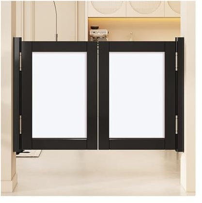 GOCHUSX Puerta Batiente De Madera para Interiores, Puertas De Cocina De Doble Apertura con Bisagras Metálicas, Puerta Batiente De Granero con Cierre Automático