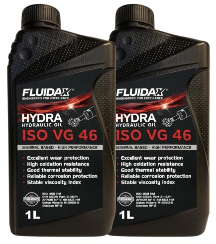 Huile Hydraulique ISO VG 46 HLP 2 Litres – Haute Performance, Anti-Usure et Haute Stabilité Thermique – Pour Systèmes Hydrauliques, Machines Industrielles et Agricoles