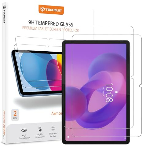 Techsuit Displayschutzfolie 2er Pack für Lenovo IdeaTab 11 Gehärtetes Glas mit 9H Härte, HD Klarheit, Stoßschutz, Einfache Installation, ArmorGlass CrystalHD