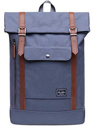 KAUKKO Laptop-Rucksack, funktionelle Outdoor-Tasche für Reisen & Camping, Studentenrucksack für Studenten, Dunkelgrau/Dunkelgrün, one size, Tagesrucksack