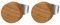 JewelryWe Schmuck Herren Damen Ohrstecker, Edelstahl Holz Runde Ohrringe Piercing, Kaffee, 8mm