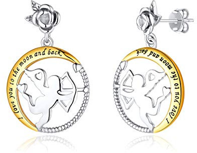 ChicSilver Cupid Ohrringe Amor ohrstecker für Frauen Cherubs mit Pfeil und Bogen 925 Sterling Silber Geschenk für Mädchen