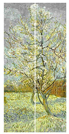 Bilderwelten Schiebegardinen Set - Van Gogh - Pfirsichbaum rosa - Ohne Aufhängung 250 x 120cm