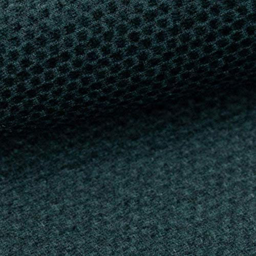 novely® NASSAU - Samtweicher Polsterstoff - Möbelstoff mit Wabenstruktur - Bezugsstoff in Woll-Optik - Meterware 1lfm (05 Dunkelgrün)