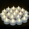 VETOUR LED Tea Lights Candles:24pack Realistic LED Flickering Operated Tea Lights Steady Battery Tealights Long Lasting Electric Fake Candles Decoration for Party and Gifts Ideas(Warm White Light)