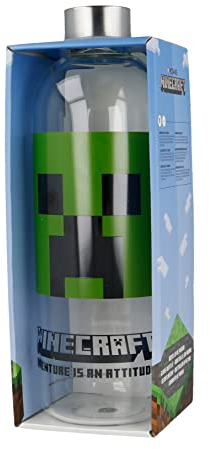 Stor Large Glass Bottle 1030 ML Minecraft, Multicoloured, Estándar