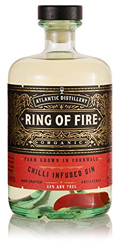 Atlantic Distillery - Organic Ring of Fire Garden Gin 70cl 43% ABV. Produced and Bottled in Cornwall