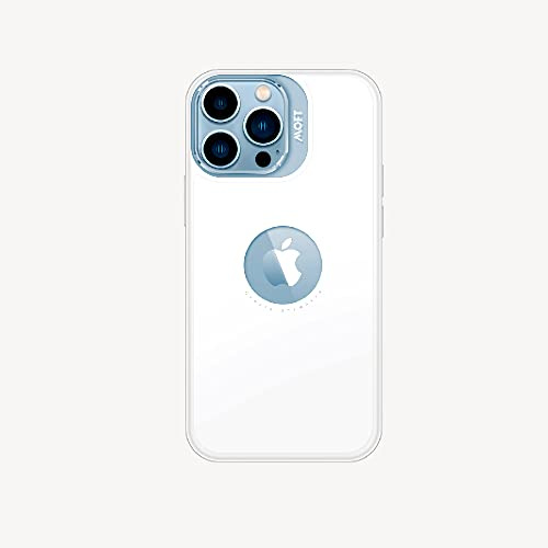 MOFT Magnetic Cool White Case with Peak-Through Detail and Clear Edges Designed for iPhone 13 Pro Max, MagSafe®-Enhanced Slim Protective Case