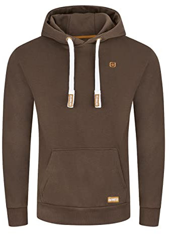 riverso Hoodie Herren Regular Fit RIVLinus Kapuzenpullover Pullover Sweatshirt Streetwear Braun XL, Größe:XL, Farbe:Dark Brown (21400)