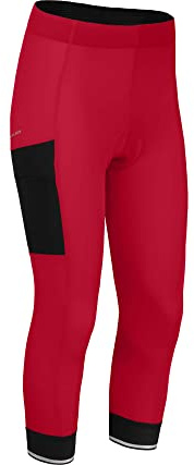 Bergson Sundra Comfort Capri | Damen 3/4 Radhose (mit Sitzpolster), bielastisch, Tight, Barbados Cherry [121], 42 - Damen