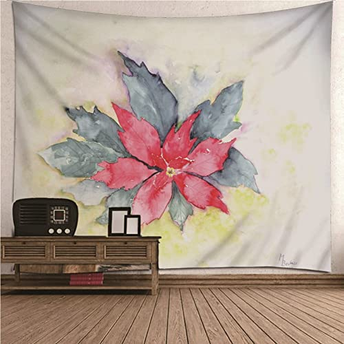 Aotiwe Tapisserie-Türvorhänge, Wanddekoration Badezimmer Blume aus Polyester Farbenreich 260X240Cm für Wohnung