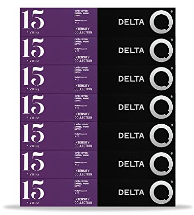 Delta Q Cápsulas de Café MythiQ – 70 Unidades – Intensidad 15 – Compatibles con Cafeteras Delta Q – Espresso Intenso con Notas de Cacao, Chocolate y Nueces Tostadas