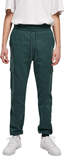 Urban Classics Men's Cargo Sweatpants, Bottle Green, 4XL