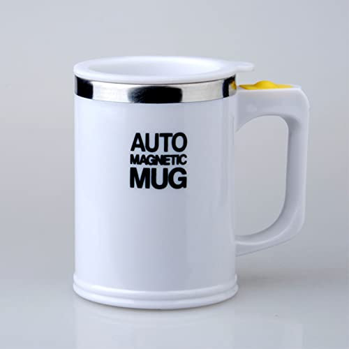 440 Ml Elektrische Eiweiß Shaker Proteinshake Edelstahl Vortex Tornado Shaker Cup Batteriebetrieben Auslaufsicher BPA-Frei Für Büro, Fitnessstudio, Reisen (Color : White)