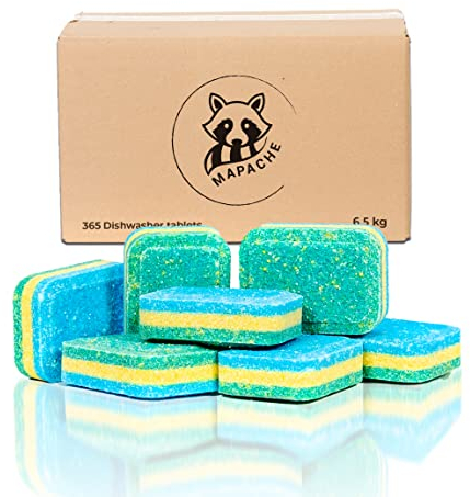 Mapache Lavavajillas Tabletas 365 piezas - 3 capas - Paquete de ventaja