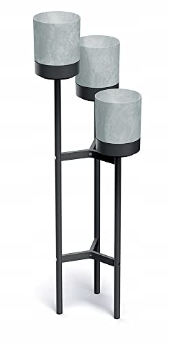 Prosperplast Fioriera Portafiori Verticale Industriale Moderno in Metallo 42 cm x 39,5 cm x 125 cm Grigio