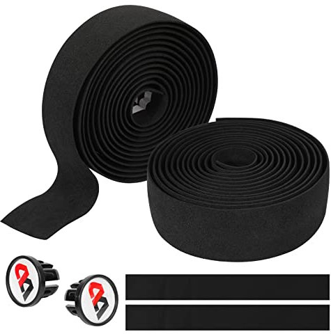Oumers Cycling Handle Wraps, 2 Rolls Road Bike Handlebar Tapes Grip Tape for Handles Extended High Elastic Non-slip Bicycle Handlebar Strap